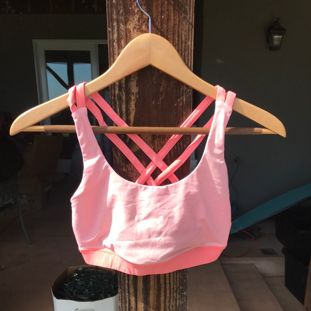Pink Lulu Lemon Workout Top